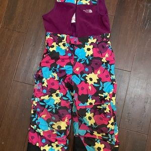 Toddler girls The North Face 3T adjustable bob overalls